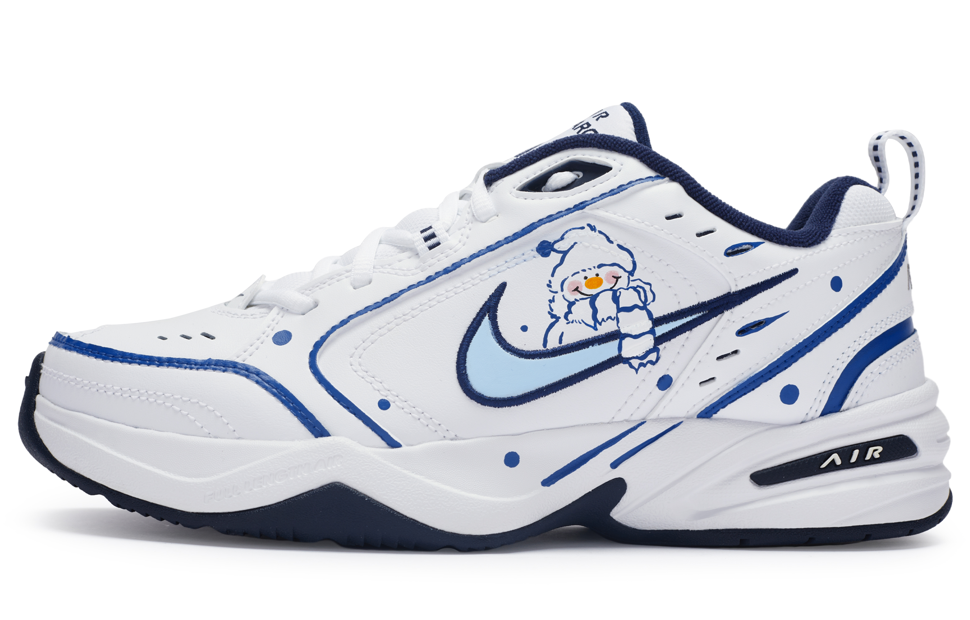 Buy 【定制球鞋】 Nike Air Monarch 4 811製造 治癒系 雪墩墩 小清新 低幫 老爹鞋 男女同款 白藍
