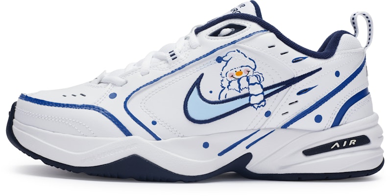【定制球鞋】 Nike Air Monarch 4 811製造 治癒系 雪墩墩 小清新 低幫 老爹鞋 男女同款 白藍 Buy 【定制球鞋】 Nike Air Monarch 4 811製造 治癒系 雪墩墩 小清新 低幫 老爹鞋 男女同款 白藍