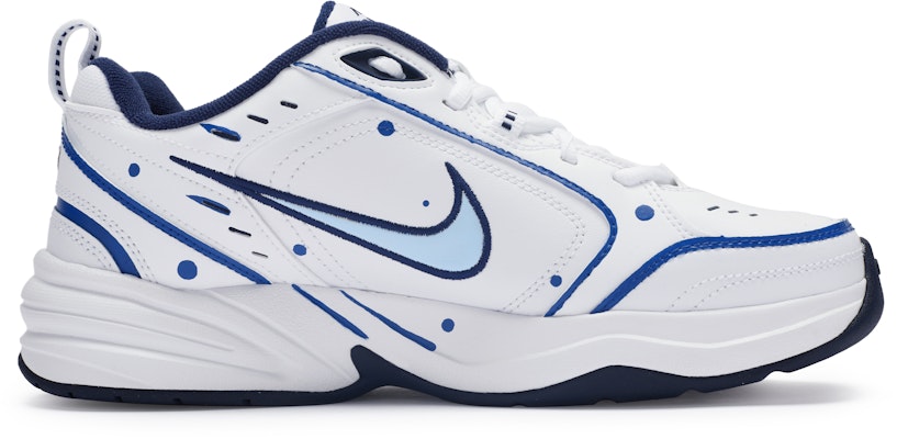【定制球鞋】 Nike Air Monarch 4 811製造 治癒系 雪墩墩 小清新 低幫 老爹鞋 男女同款 白藍 Order 【定制球鞋】 Nike Air Monarch 4 811製造 治癒系 雪墩墩 小清新 低幫 老爹鞋 男女同款 白藍