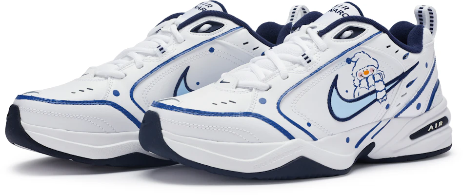【定制球鞋】 Nike Air Monarch 4 811製造 治癒系 雪墩墩 小清新 低幫 老爹鞋 男女同款 白藍 Lookbook 【定制球鞋】 Nike Air Monarch 4 811製造 治癒系 雪墩墩 小清新 低幫 老爹鞋 男女同款 白藍