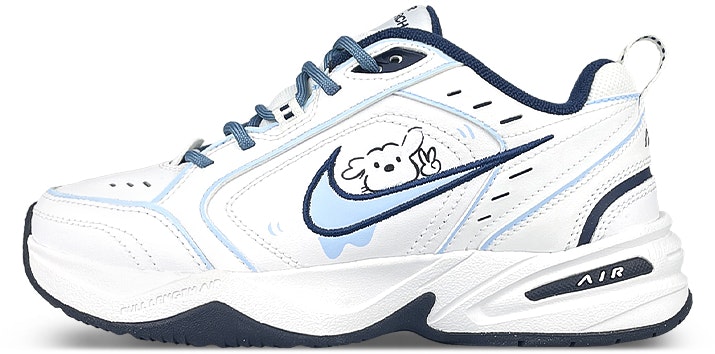 custom-shoes-nike-air-monarch-4-low-white-blue-bichon-frise