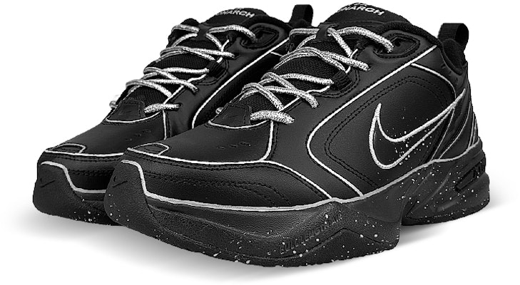 【客製化球鞋】Nike Air Monarch 4 黑武士 二次元潑墨 酷炫暗黑 極簡風 老爸鞋 男女款 黑灰 Lookbook 【客製化球鞋】Nike Air Monarch 4 黑武士 二次元潑墨 酷炫暗黑 極簡風 老爸鞋 男女款 黑灰