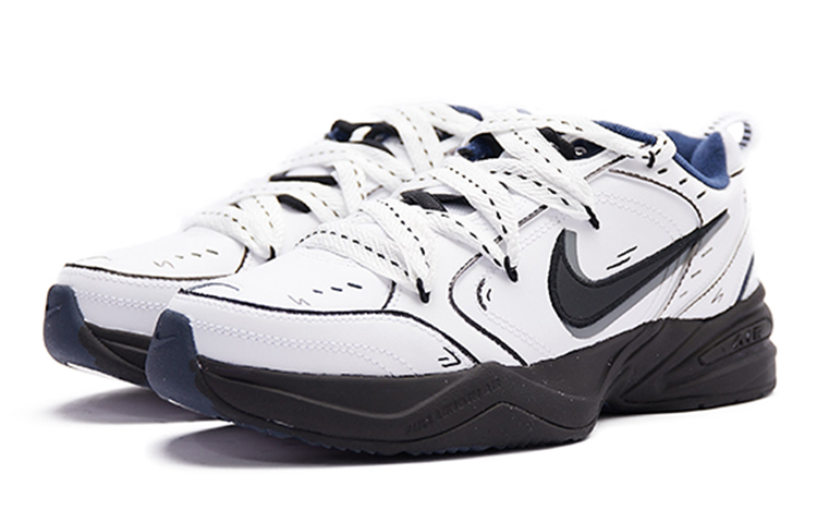 Lookbook [Zapatos Personalizados] Nike Air Monarch IV 'Negro Blanco Medusa Burbuja' 415445-102(Team15-重返校园)