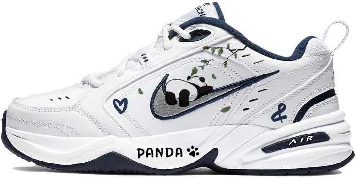 custom-shoes-nike-air-monarch-iv-blue-leaf-panda