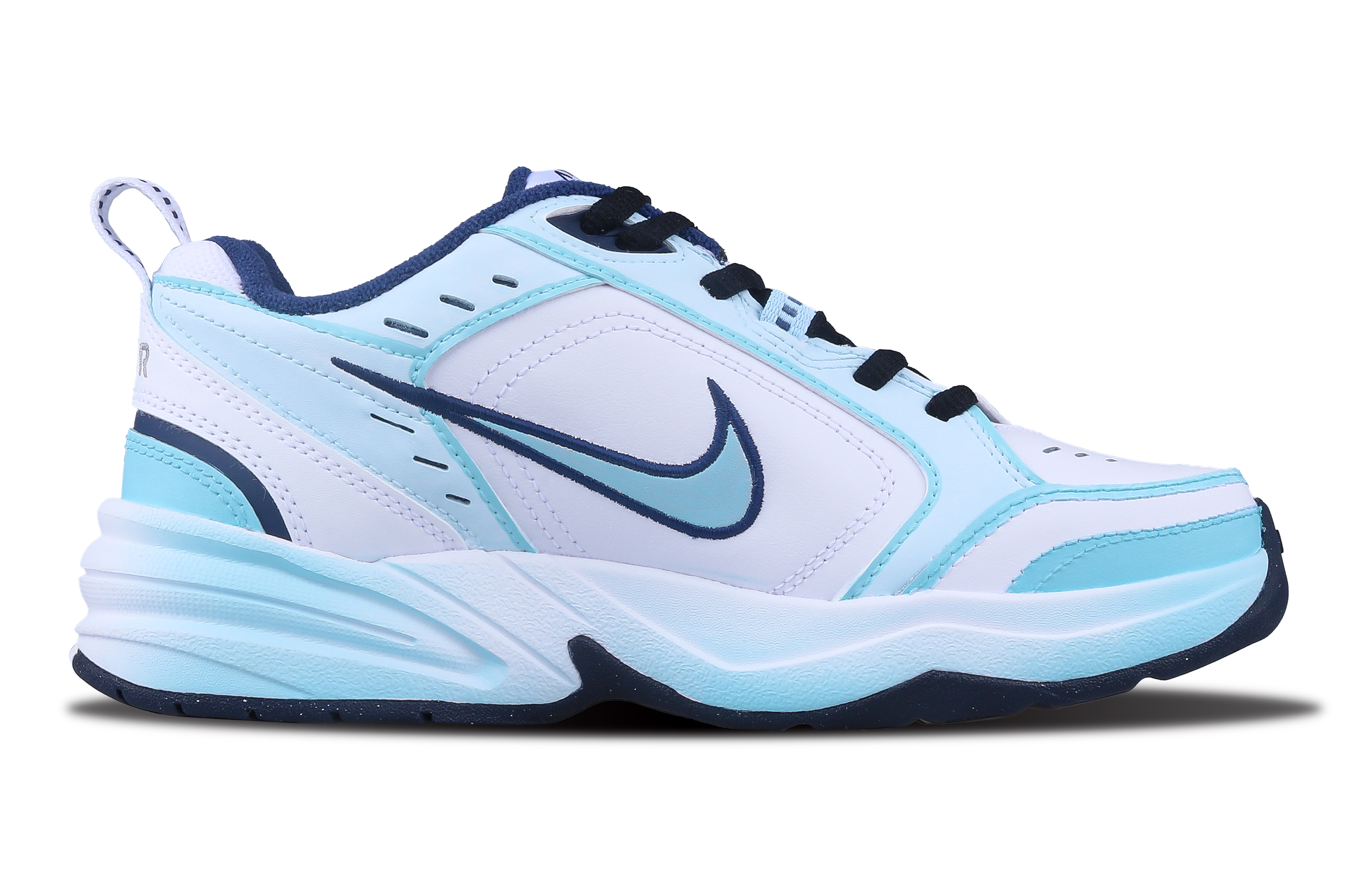 Lookbook [Zapatos Personalizados] Nike Air Monarch IV 'Azul Blanco' 415445-102(Team244-听歌小狗)