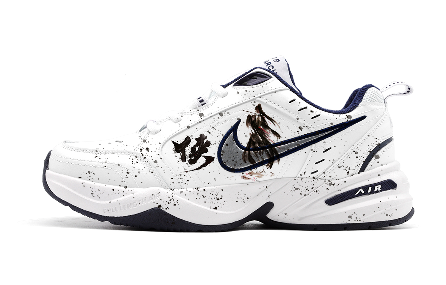 [Custom Shoes] Nike Air Monarch IV 'Blue White Black'