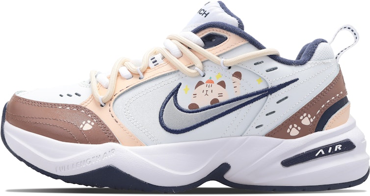 【訂製球鞋】 Nike Air Monarch 4 合成皮革 聖誕 躲貓貓 貓咪塗鴉卡通萌趣搭配舒適流行 防滑耐磨 低筒 老爹鞋 男女同款 白棕色 Order 【訂製球鞋】 Nike Air Monarch 4 合成皮革 聖誕 躲貓貓 貓咪塗鴉卡通萌趣搭配舒適流行 防滑耐磨 低筒 老爹鞋 男女同款 白棕色