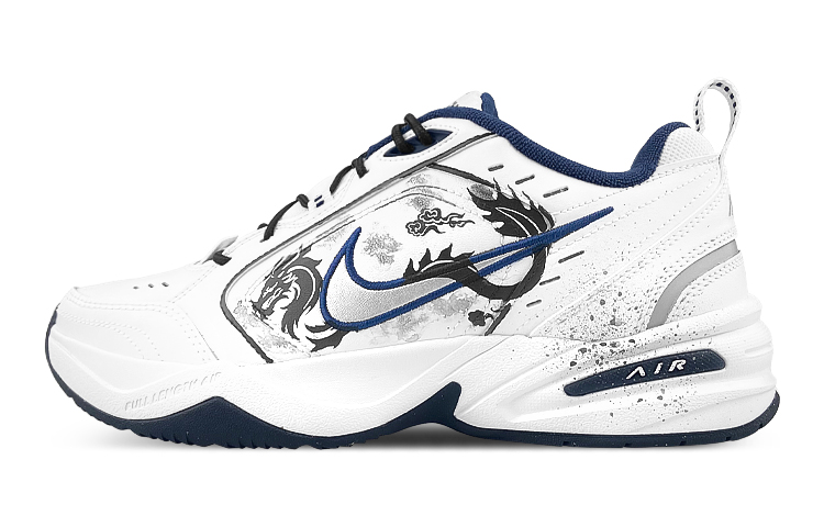 Order 【定製球鞋】 Nike Air Monarch 4 PU 龍年限定 CNY 飛龍在天 一路生花 水墨 防滑耐磨支撐輕便 低筒 老爹鞋 男女同款 黑白