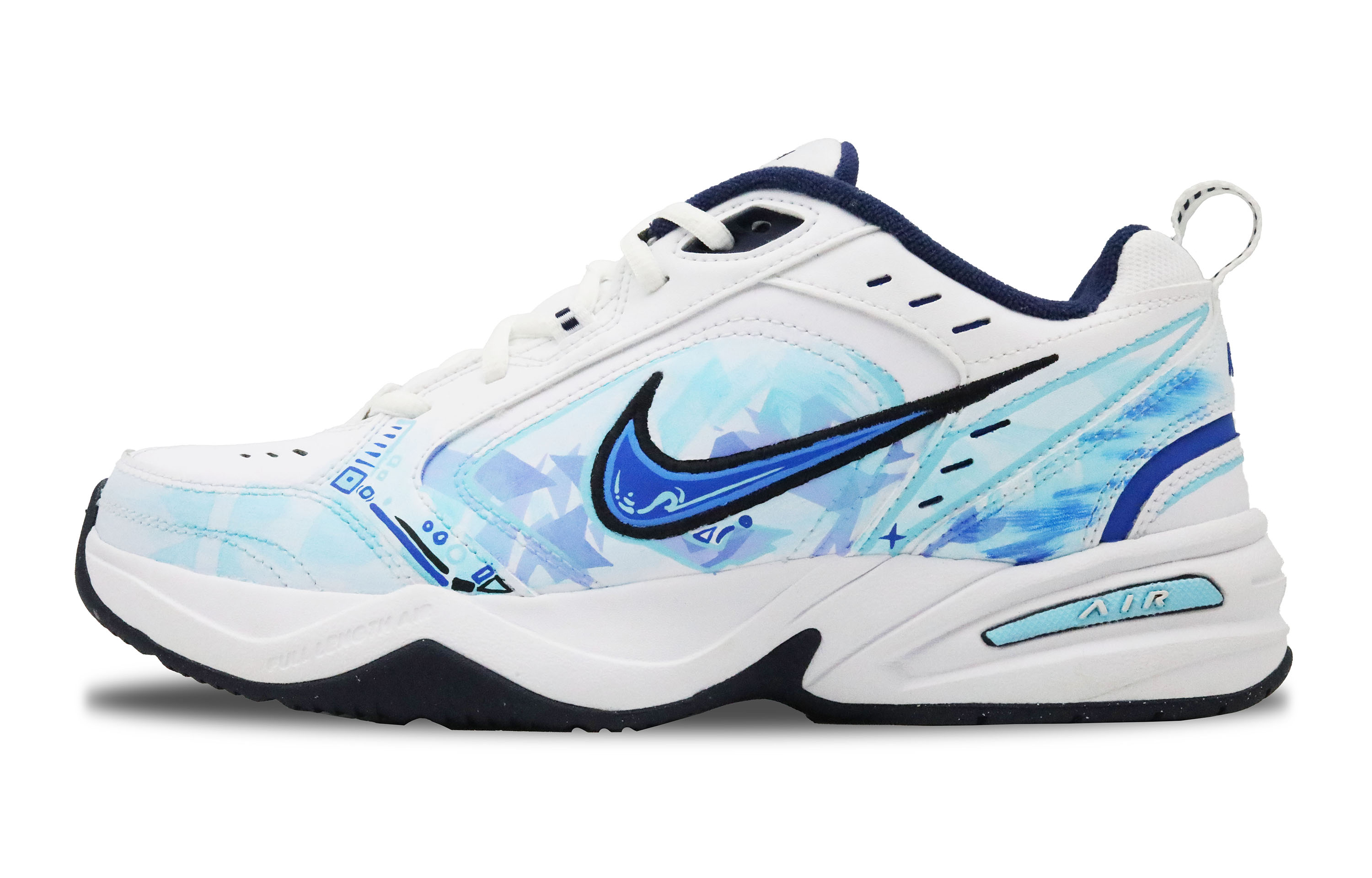 Buy [Kasut Custom] Nike Air Monarch IV 'Grafiti Alam Siber' 415445-102（Team252-男女同款赛博幻境）