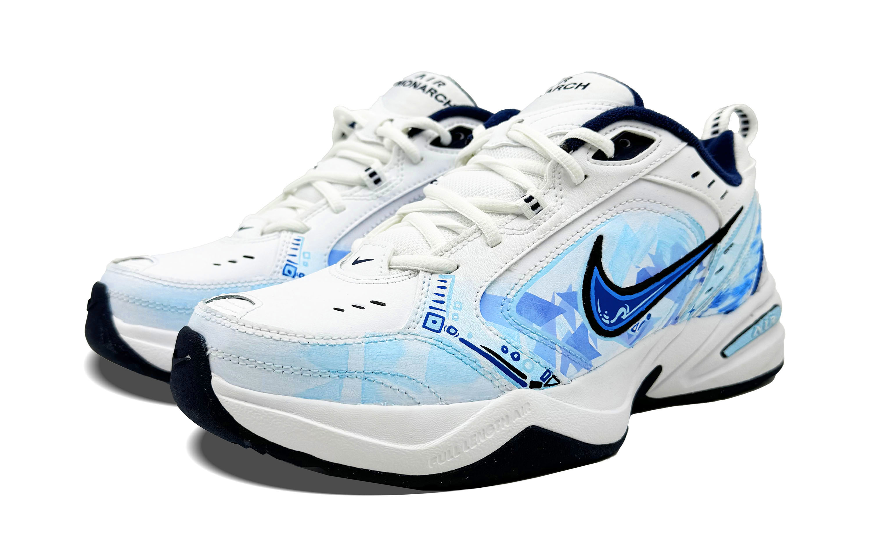 Shop [Kasut Custom] Nike Air Monarch IV 'Grafiti Alam Siber' 415445-102（Team252-男女同款赛博幻境）