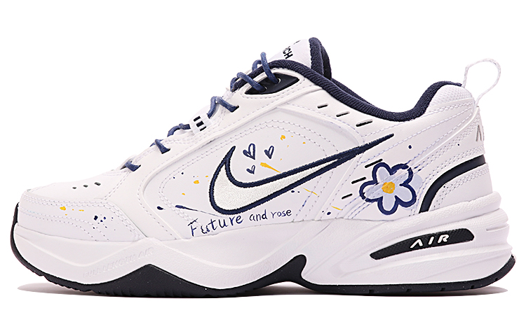 Buy Zapatillas Nike Air Monarch IV 'Azul Graffiti-Blanco' Personalizadas 415445-102(TeamThree-520男女款蓝白)