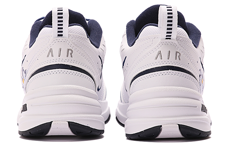 Shop Zapatillas Nike Air Monarch IV 'Azul Graffiti-Blanco' Personalizadas 415445-102(TeamThree-520男女款蓝白)