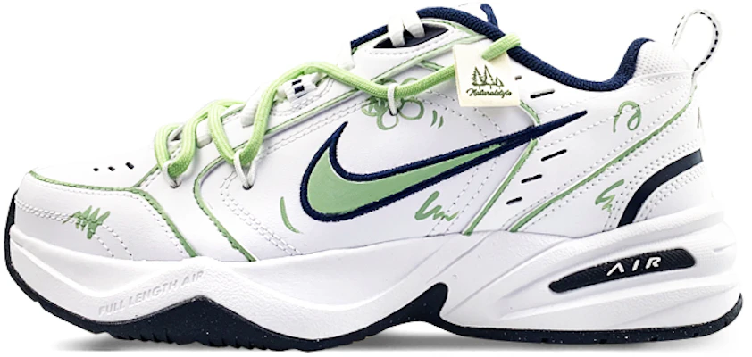 【自訂球鞋】 Nike Air Monarch 4 綠森與花 自然之力 PU 小清新 防滑包覆性支撐 低筒 老爹鞋 男女適用 白綠 Order 【自訂球鞋】 Nike Air Monarch 4 綠森與花 自然之力 PU 小清新 防滑包覆性支撐 低筒 老爹鞋 男女適用 白綠