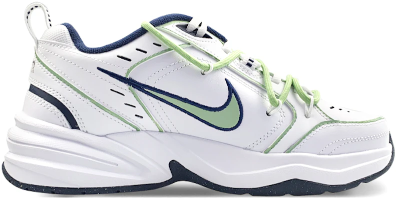 【自訂球鞋】 Nike Air Monarch 4 綠森與花 自然之力 PU 小清新 防滑包覆性支撐 低筒 老爹鞋 男女適用 白綠 Lookbook 【自訂球鞋】 Nike Air Monarch 4 綠森與花 自然之力 PU 小清新 防滑包覆性支撐 低筒 老爹鞋 男女適用 白綠