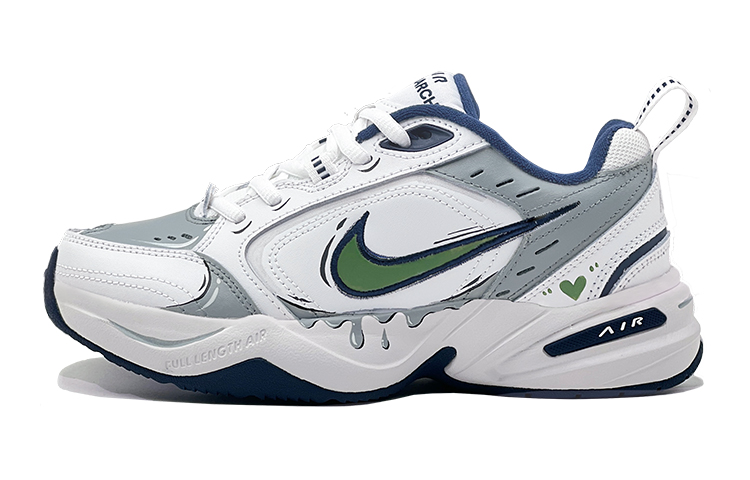 Buy 【客製球鞋】 Nike Air Monarch 4 小愛心 塗鴉 增高 限定鞋盒 低筒 老爹鞋 男女同款 灰綠