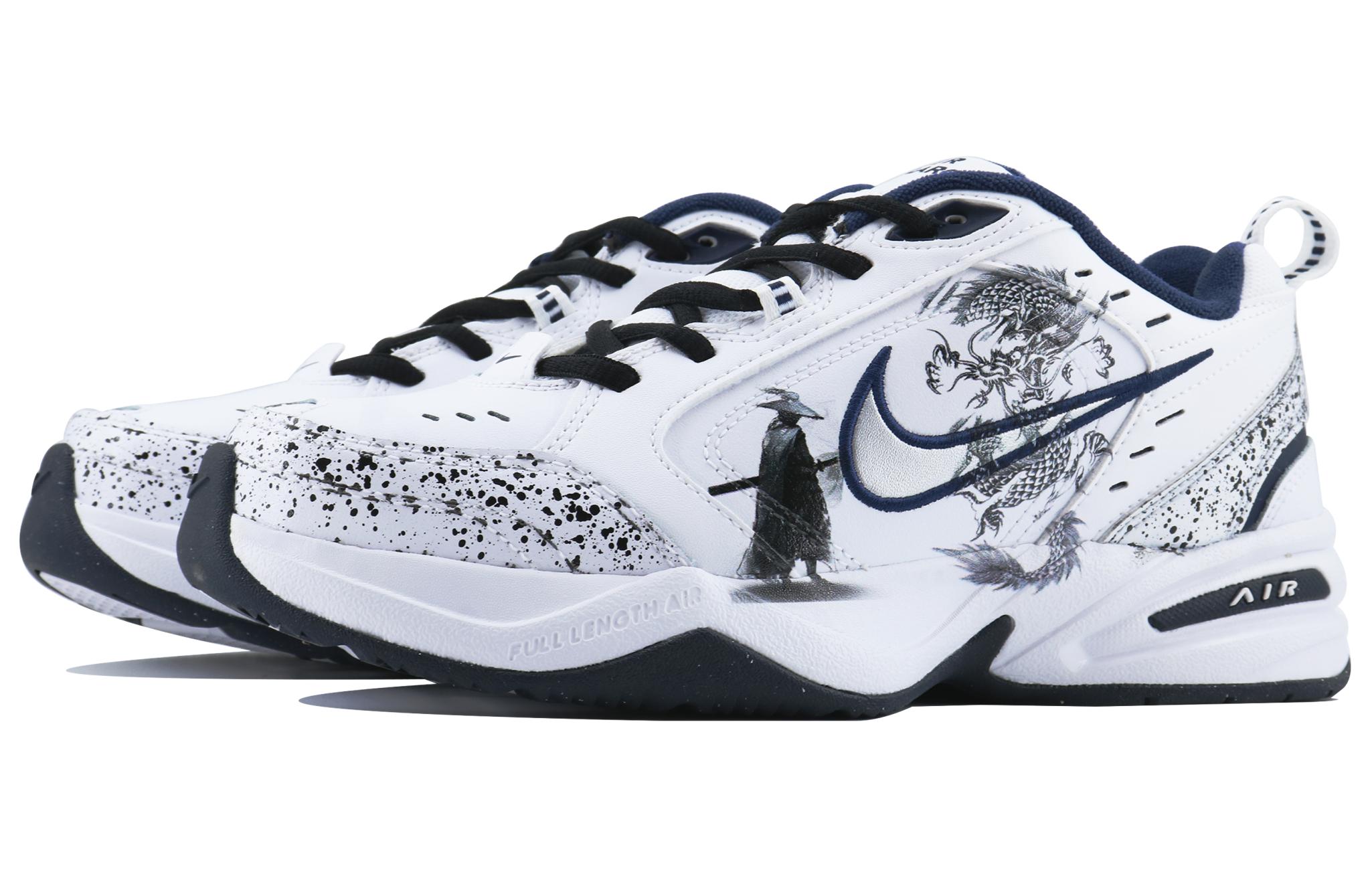 Shop 【客製球鞋】Nike Air Monarch 4 墨龍 SDS 龍年限定 水墨風 侠客 休閒 復古 舒適 減震防滑耐磨 低筒 老爹鞋 男女同款 黑白