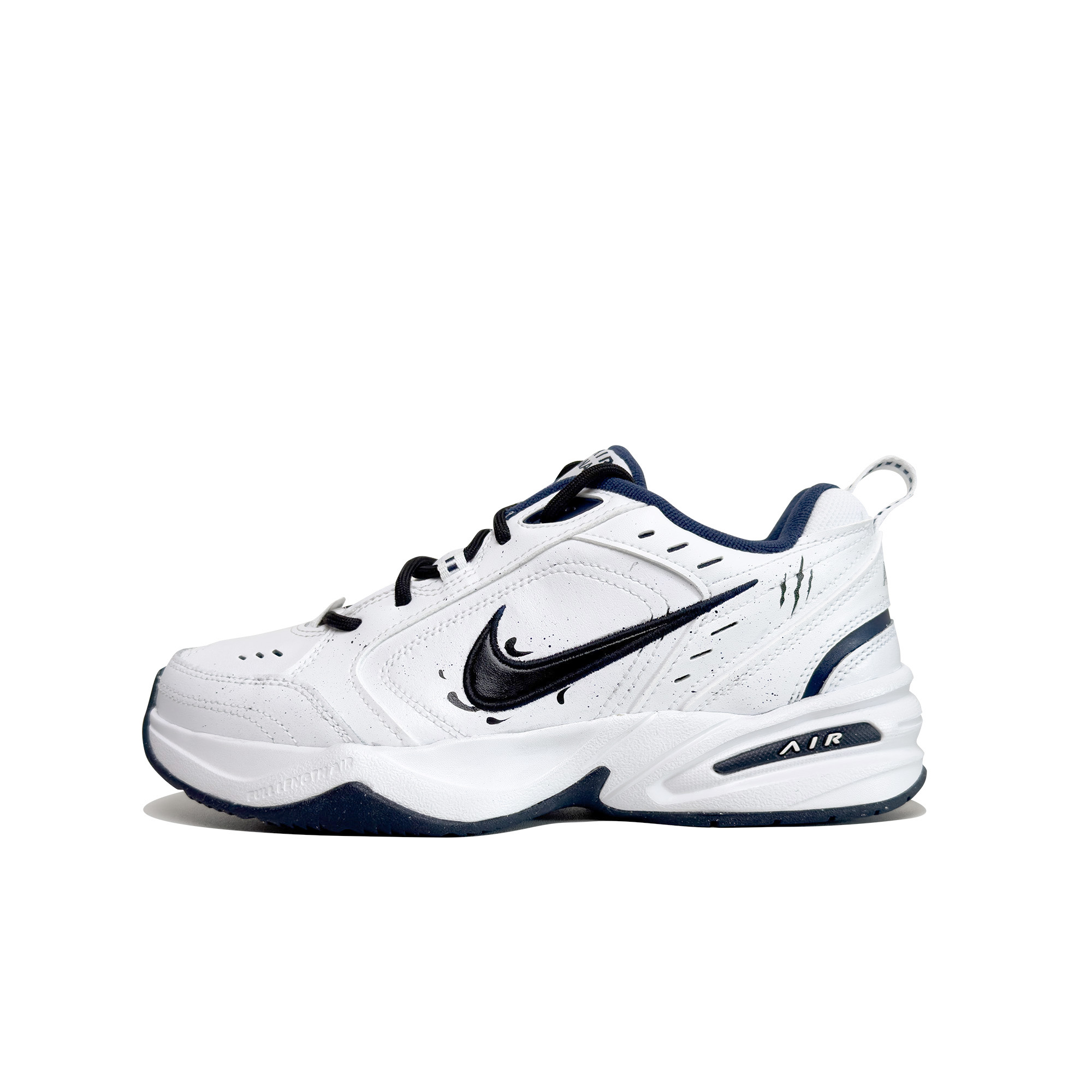 Buy [Kasut Custom] Nike Air Monarch IV 'Ink Gelombang Hitam Putih' 415445-102(Team95-墨浪)
