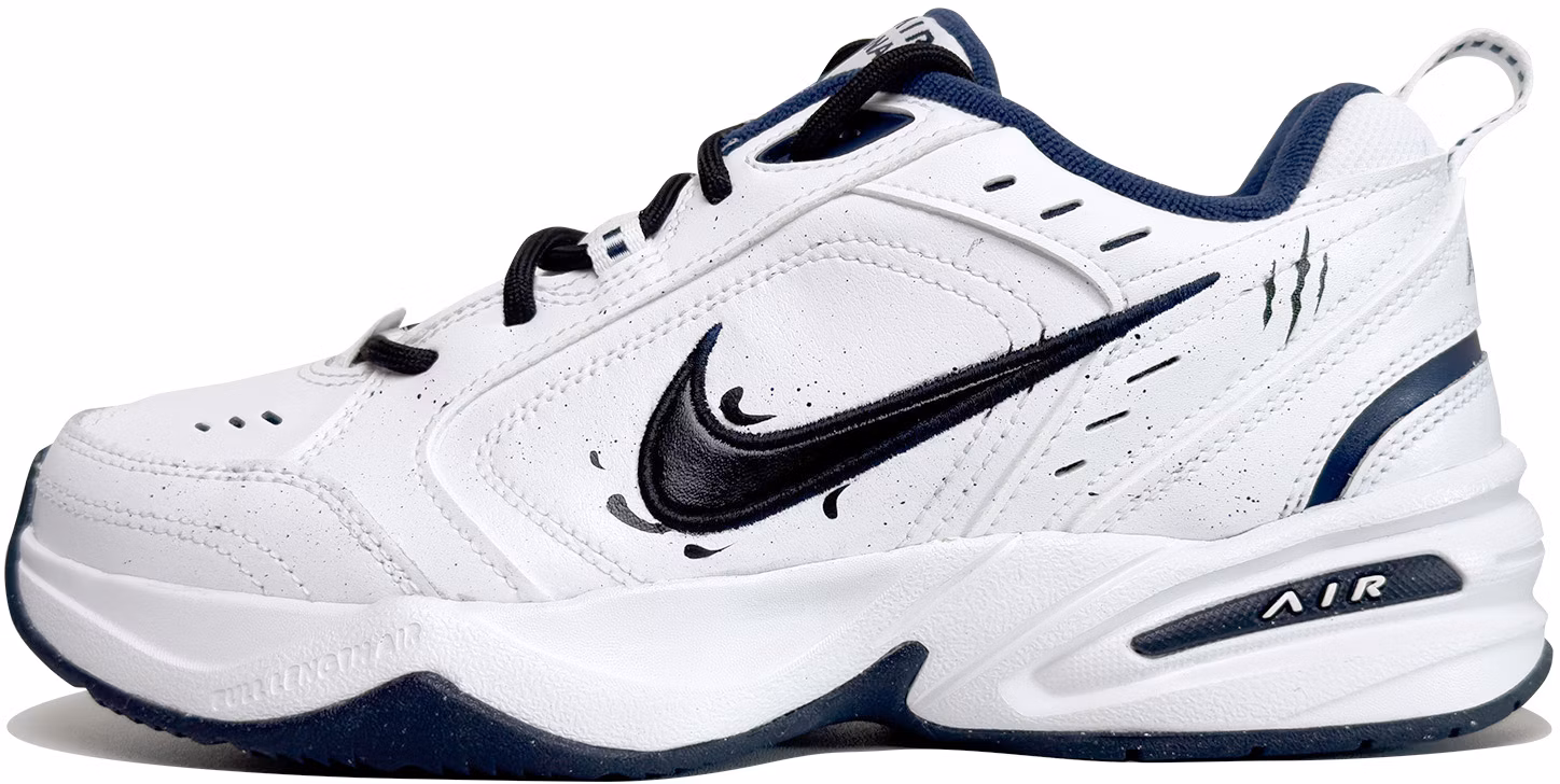 custom-shoes-nike-air-monarch-iv-ink-wave-black-white