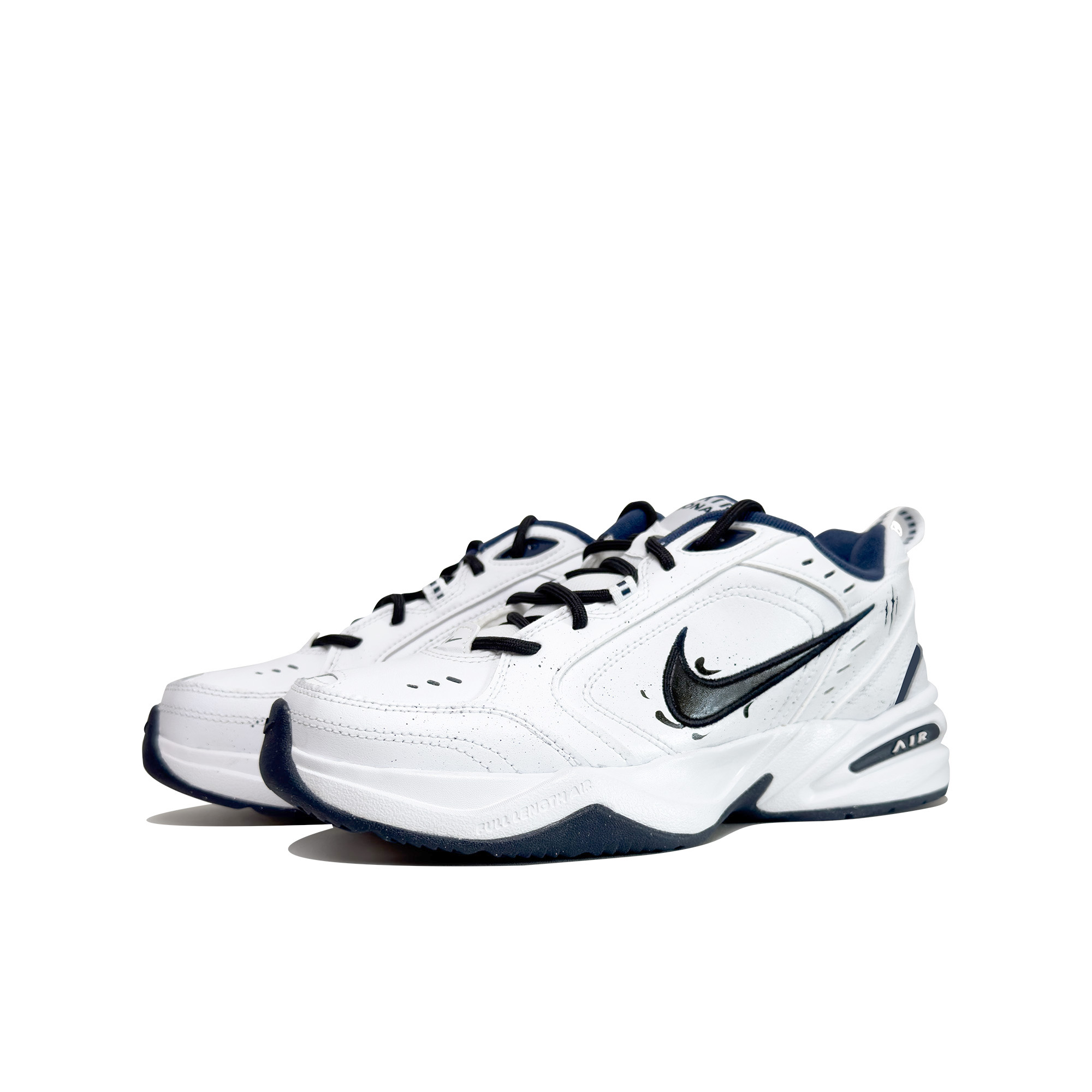 Lookbook [Kasut Custom] Nike Air Monarch IV 'Ink Gelombang Hitam Putih' 415445-102(Team95-墨浪)