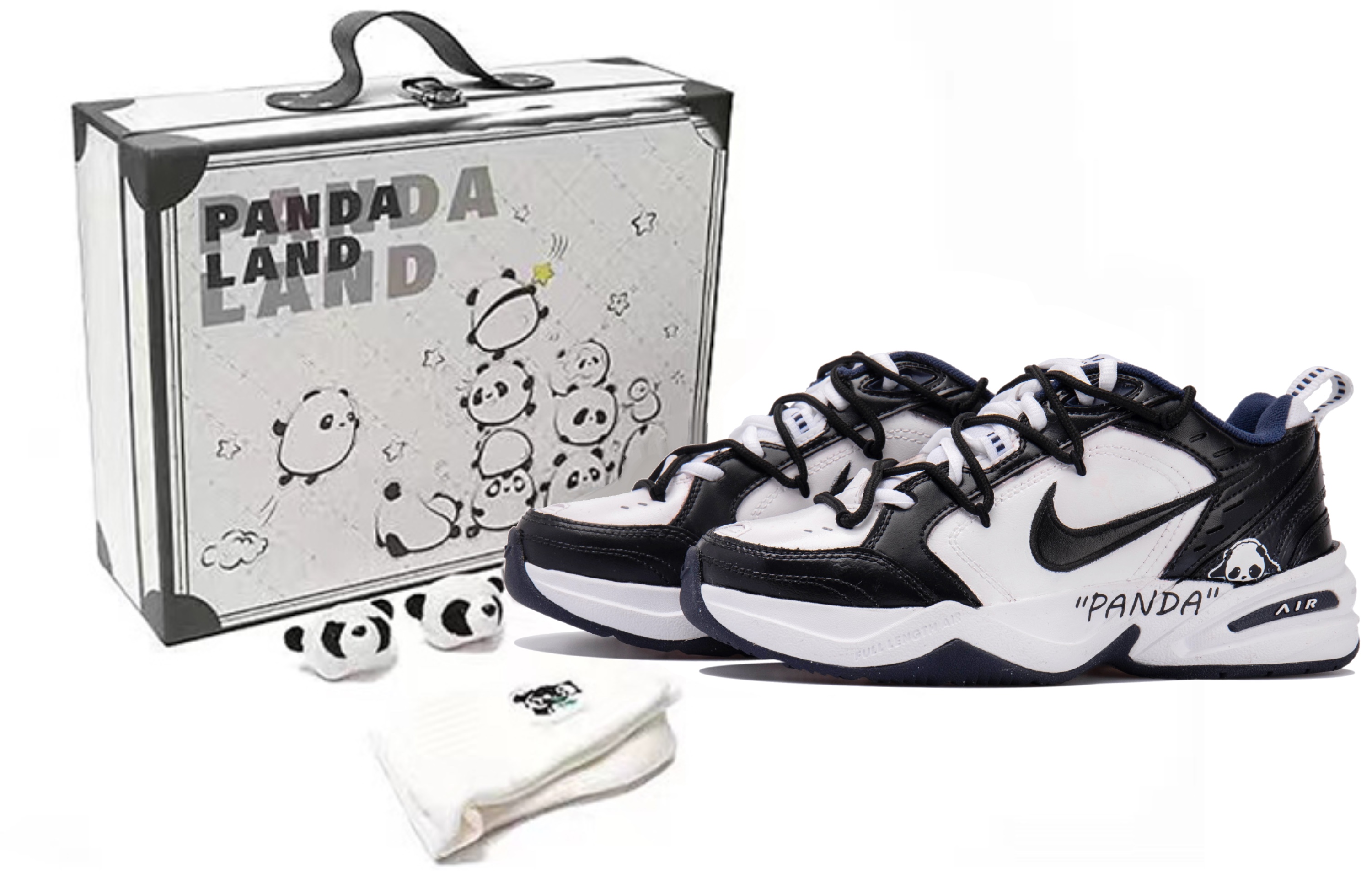 Buy [Zapatillas Personalizadas] Nike Air Monarch IV 'Panda' 415445-102(Team拾玖-黑白熊猫S-BOX)
