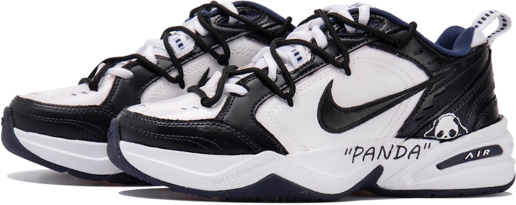 【定製球鞋】 Nike Air Monarch 4 織物皮革 OKHR 黑白熊貓 panda 黑白解構風 520 減震耐磨支撐 低筒 老爸鞋 男女同款 黑白 Shop 【定製球鞋】 Nike Air Monarch 4 織物皮革 OKHR 黑白熊貓 panda 黑白解構風 520 減震耐磨支撐 低筒 老爸鞋 男女同款 黑白
