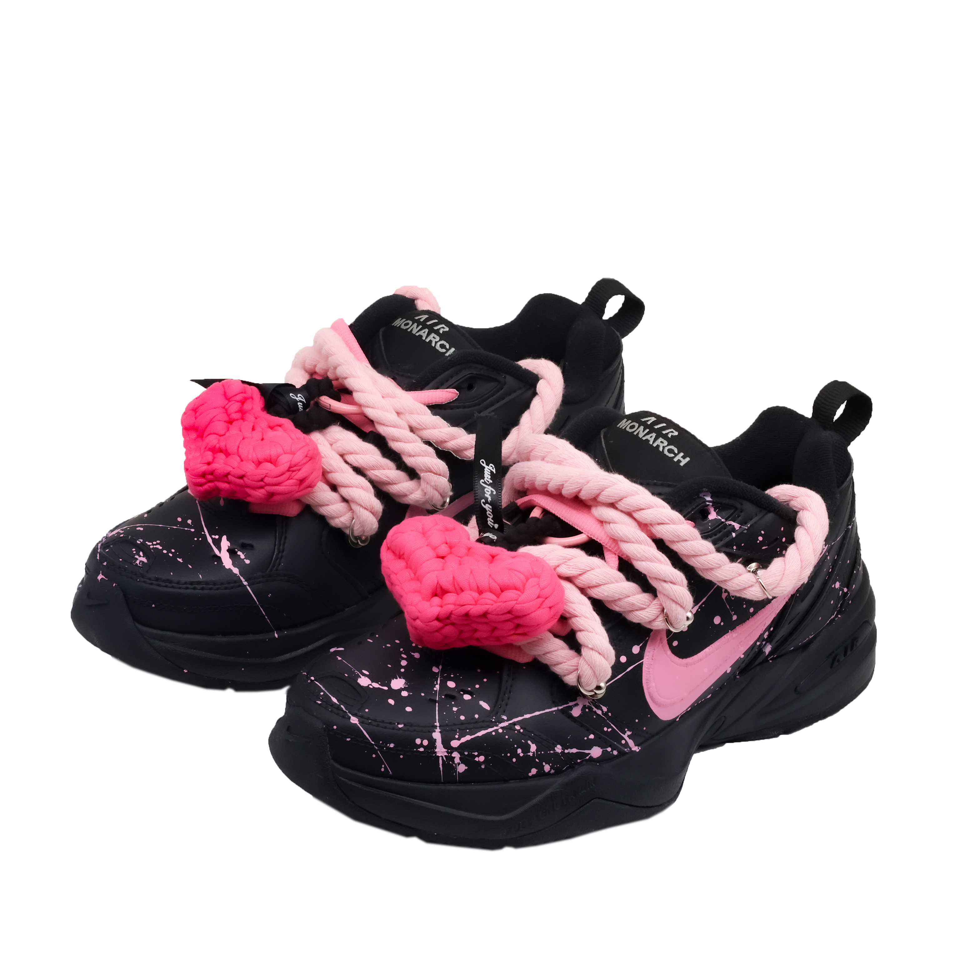 [Custom Shoes] Nike Air Monarch IV 'Pink Splatter' 圖 3