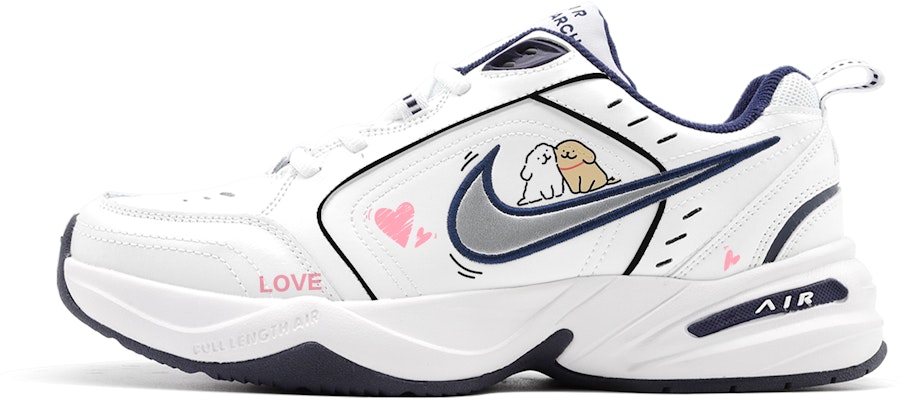 【客製球鞋】 Nike Air Monarch 4 貼貼小狗 可愛童趣 熱戀 PU皮革 復古舒適 防滑耐磨增高 低筒 爸爸鞋 男女同款 藍白 Order 【客製球鞋】 Nike Air Monarch 4 貼貼小狗 可愛童趣 熱戀 PU皮革 復古舒適 防滑耐磨增高 低筒 爸爸鞋 男女同款 藍白