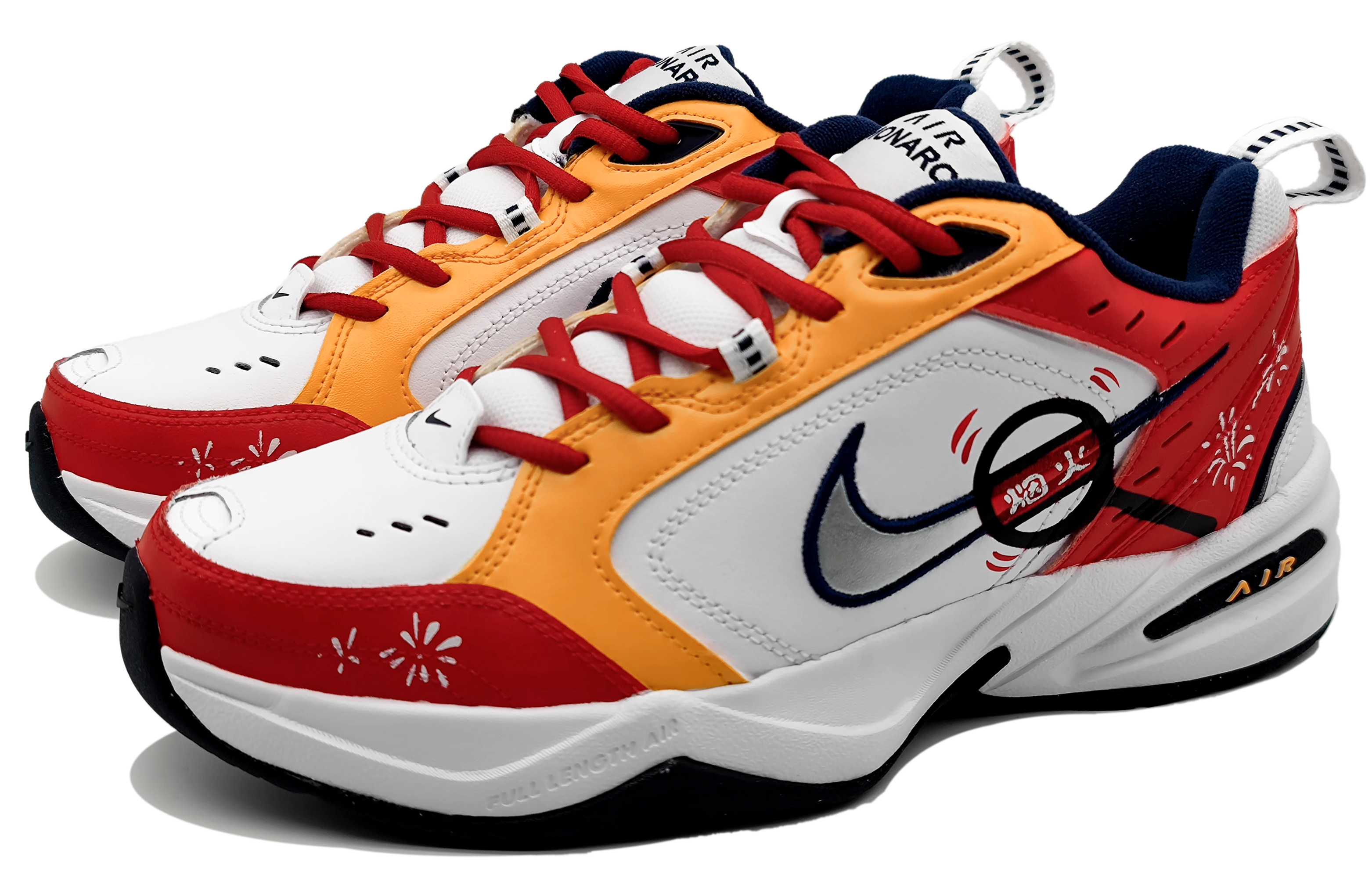 [Custom Shoes] Nike Air Monarch IV 'Racer Red Fireworks' 圖 3