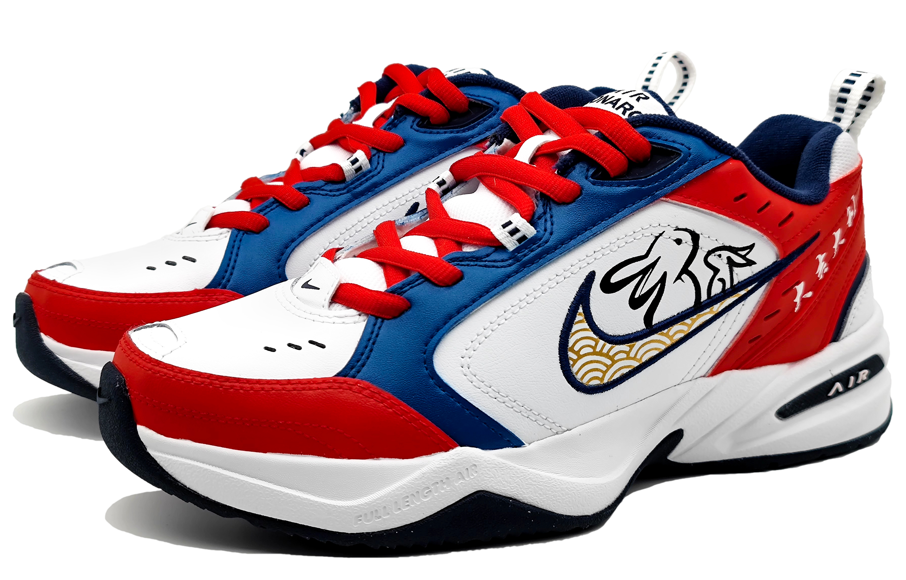 Lookbook [Kasut Rekaan] Nike Air Monarch IV 'Racing Red Bunny Graffiti' 415445-102(Team16-男女款大吉大利红蓝QD)