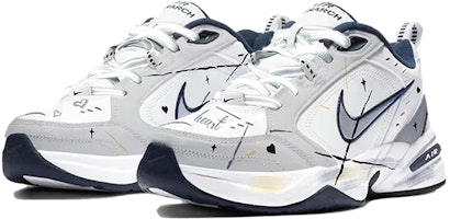 【訂製球鞋】 Nike Air Monarch 4 改色訂製 反光效果 塗鴉 情人節 增高 復古 低幫 老爹鞋 男女同款 灰 Lookbook 【訂製球鞋】 Nike Air Monarch 4 改色訂製 反光效果 塗鴉 情人節 增高 復古 低幫 老爹鞋 男女同款 灰