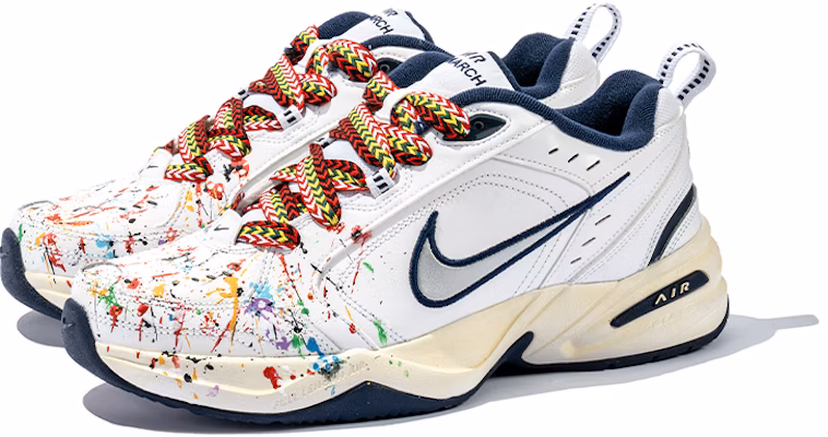 나이키 에어 모나크 IV "레트로 유화 그라피티 - 화이트 블루" 415445-102(TeamB-男女款泼墨银钩F-BOX) Lookbook 나이키 에어 모나크 IV "레트로 유화 그라피티 - 화이트 블루" 415445-102(TeamB-男女款泼墨银钩F-BOX)