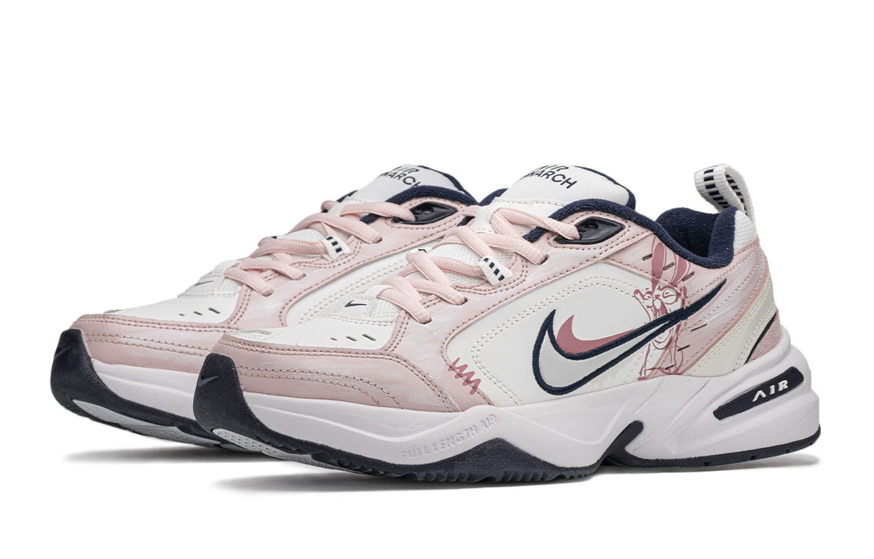 Shop [カスタムシューズ] ナイキ エア モナーク IV「ロアリングラビット ピンクホワイト」 415445-102(TeamA-咆哮兔S-BOX)