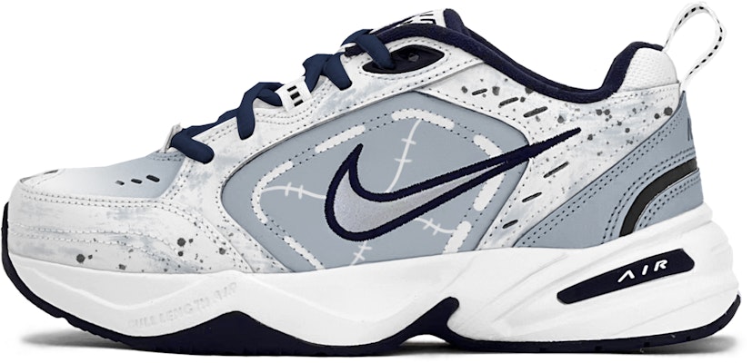 【訂製球鞋】 Nike Air Monarch 4 刀疤傑森 創意塗鴉 增高 復古 低筒 老爹鞋 男女款 灰藍 Buy 【訂製球鞋】 Nike Air Monarch 4 刀疤傑森 創意塗鴉 增高 復古 低筒 老爹鞋 男女款 灰藍