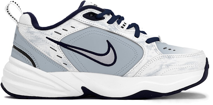 【訂製球鞋】 Nike Air Monarch 4 刀疤傑森 創意塗鴉 增高 復古 低筒 老爹鞋 男女款 灰藍 Order 【訂製球鞋】 Nike Air Monarch 4 刀疤傑森 創意塗鴉 增高 復古 低筒 老爹鞋 男女款 灰藍