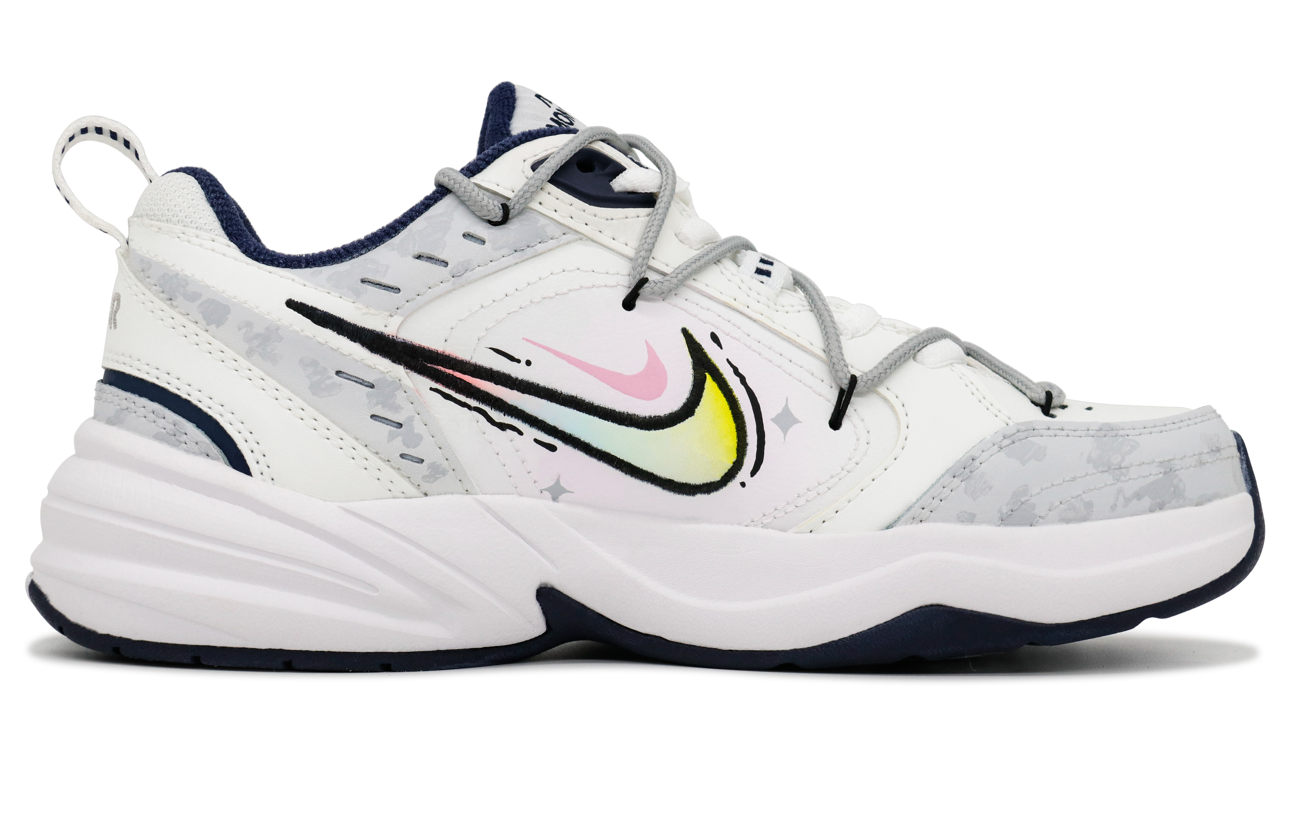 Lookbook [Zapatillas Personalizadas] Nike Air Monarch IV 'Stardust Graffiti CNY' 415445-102(Team201-男女款星辰光彩)