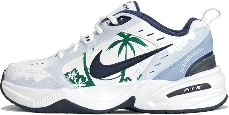 【訂製球鞋】Nike Air Monarch 4 夏日椰林 春夏系列 海浪 椰子樹 塗鴉 清新 簡約 減震輕便 低筒 老爹鞋 男女同款 藍白 Order 【訂製球鞋】Nike Air Monarch 4 夏日椰林 春夏系列 海浪 椰子樹 塗鴉 清新 簡約 減震輕便 低筒 老爹鞋 男女同款 藍白