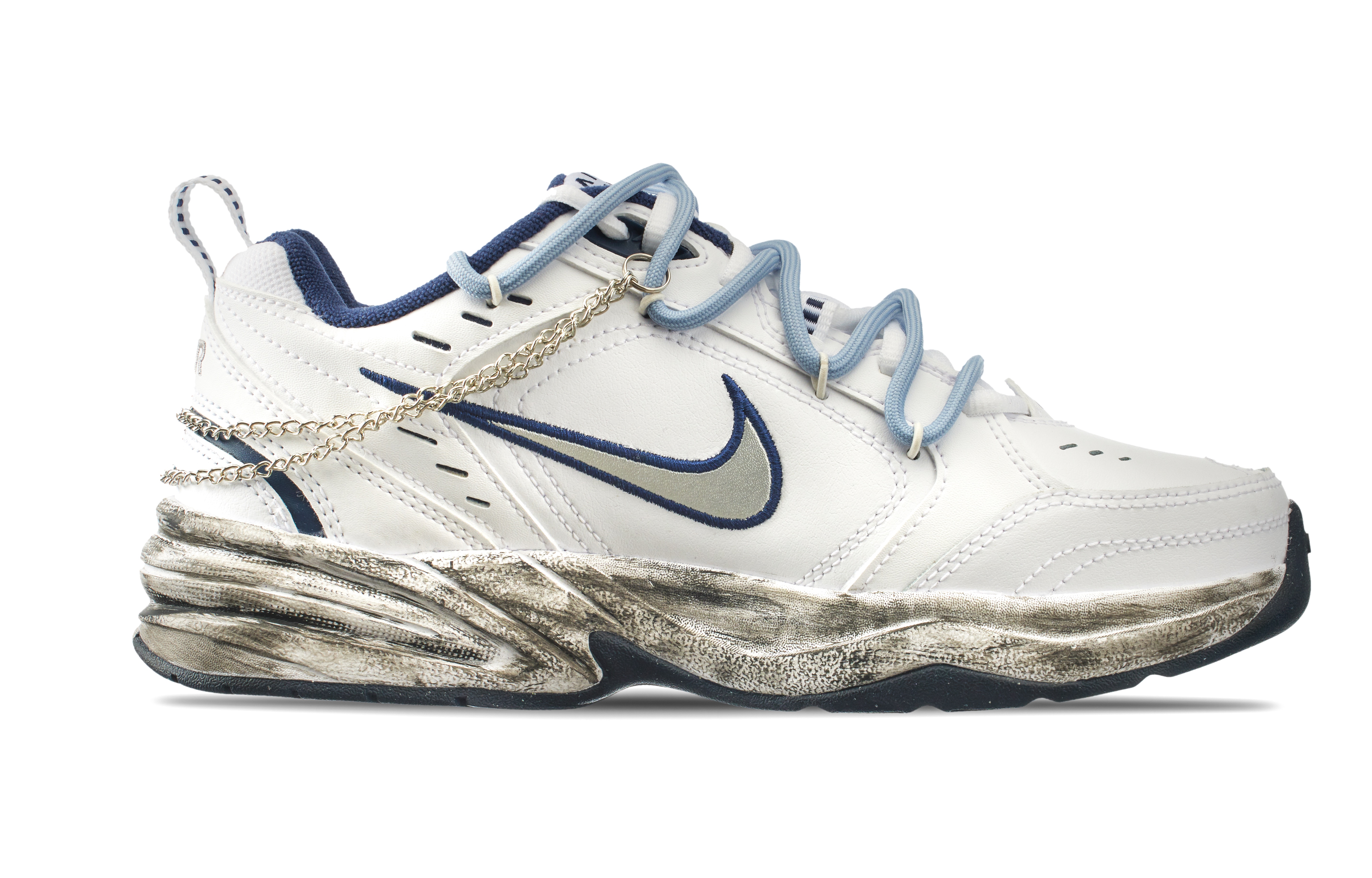 Shop [定制鞋款] 耐克 Air Monarch IV '流浪地球 白蓝配色' 415445-102（Team144-流浪地球）