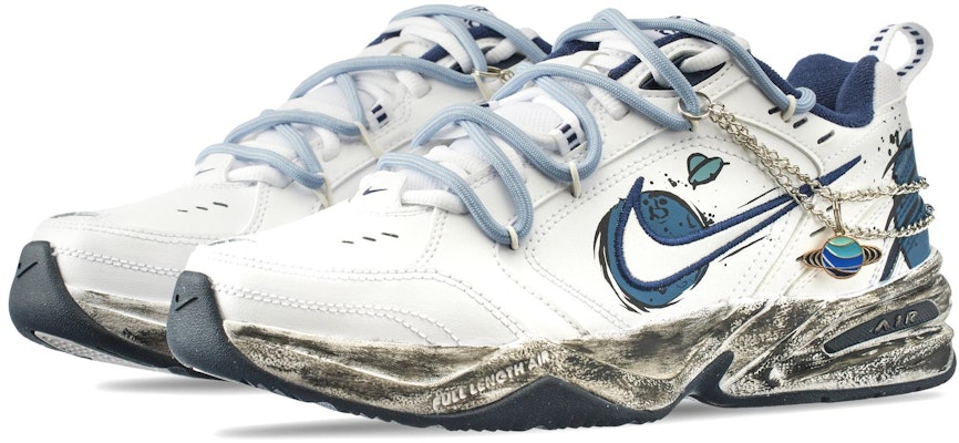 Zapatillas Personalizadas Nike Air Monarch IV 'Tierra Errante Blanco-Azul' 415445-102(Team144-流浪地球) Purchase Zapatillas Personalizadas Nike Air Monarch IV 'Tierra Errante Blanco-Azul' 415445-102(Team144-流浪地球)