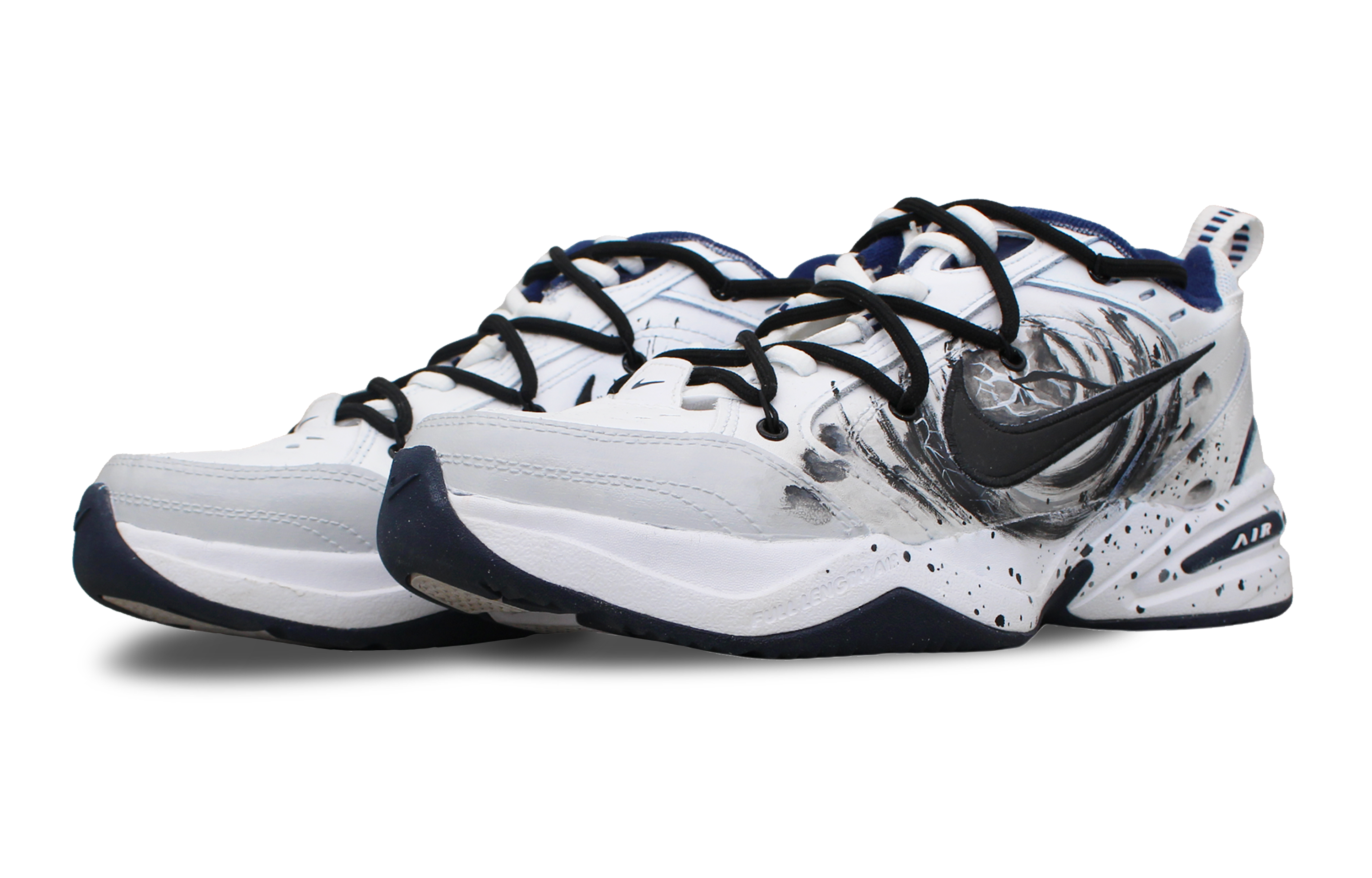 [Custom Shoes] Nike Air Monarch IV 'White-Black Chaos' 圖 4