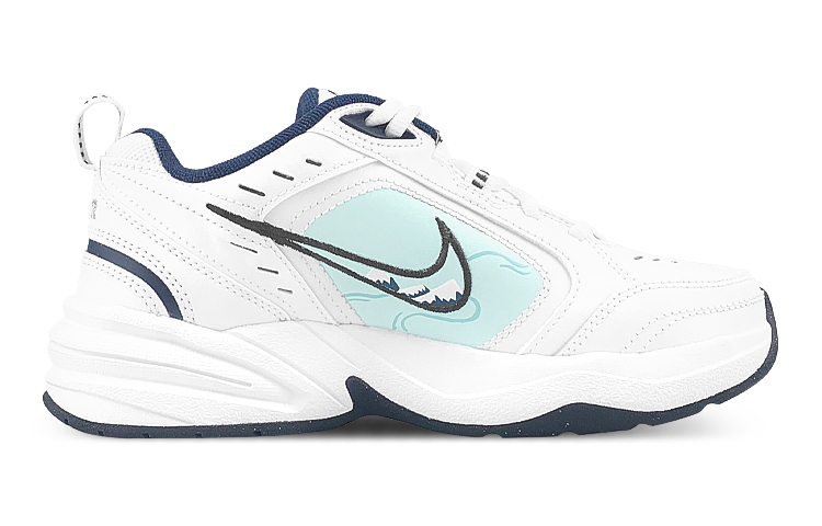 Order 나이키 에어 모나크 IV '흰/파/검' (커스텀) 415445-102（Team179-滑雪小狗）