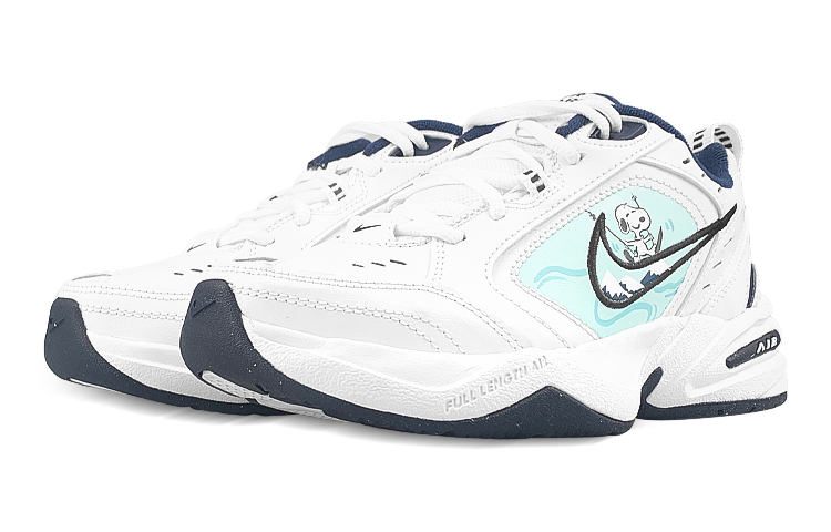 Lookbook 나이키 에어 모나크 IV '흰/파/검' (커스텀) 415445-102（Team179-滑雪小狗）
