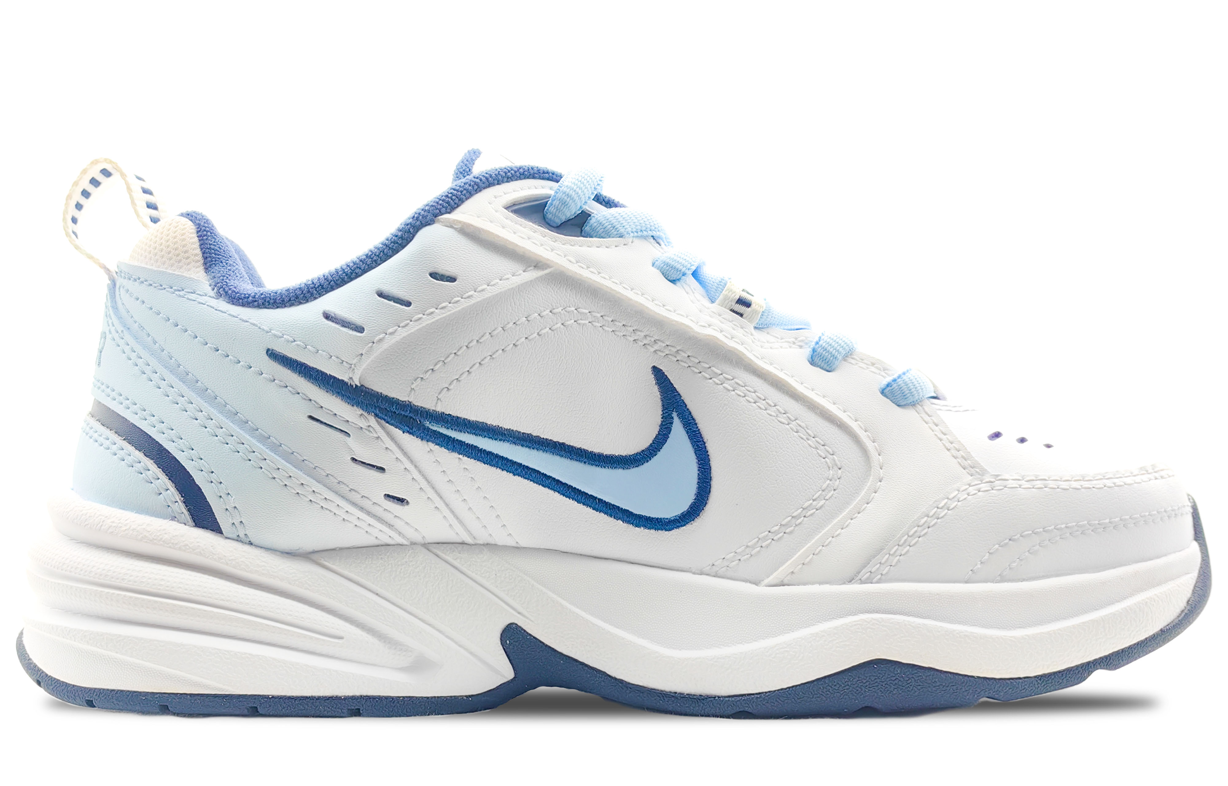 Lookbook 【客製球鞋】 Nike Air Monarch 4 藍蝶  百搭舒適  復古經典 時尚潮流 防滑耐磨增高 低筒 老爹鞋 男女同款 白藍色