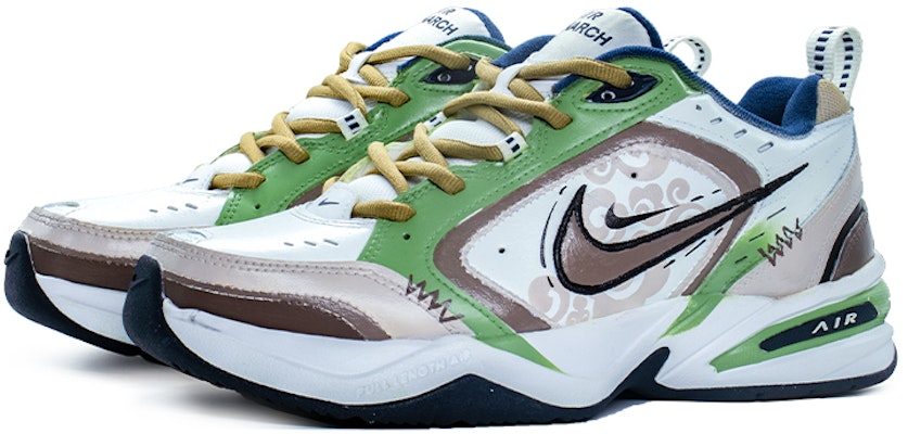 【客製化球鞋】Nike Air Monarch 4 綠野仙棕 合成皮革人造皮革 復古經典 清新 時尚 防滑耐磨增高 低筒 老爸鞋 男女同款 白棕 Shop 【客製化球鞋】Nike Air Monarch 4 綠野仙棕 合成皮革人造皮革 復古經典 清新 時尚 防滑耐磨增高 低筒 老爸鞋 男女同款 白棕