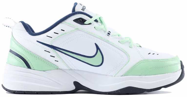 【訂製球鞋】 Nike Air Monarch 4 White Navy 球場藝術家憤怒蛙 可愛卡通 經典百搭 減震防滑耐磨支撐 低筒 爸爸鞋 男女同款 白綠 Lookbook 【訂製球鞋】 Nike Air Monarch 4 White Navy 球場藝術家憤怒蛙 可愛卡通 經典百搭 減震防滑耐磨支撐 低筒 爸爸鞋 男女同款 白綠