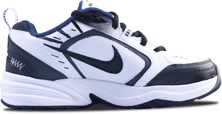 【定制鞋款】耐克Air Monarch IV '白/海军蓝/黑' 415445-102(Team266-男女同款黑白墨韵) Lookbook 【定制鞋款】耐克Air Monarch IV '白/海军蓝/黑' 415445-102(Team266-男女同款黑白墨韵)