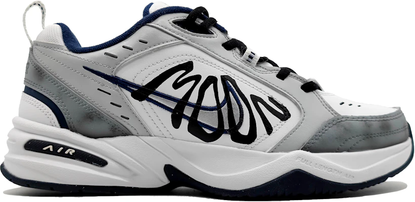 【定制球鞋】Nike Air Monarch 4 白藍 月球復刻 解構風 創意英文 肌理做舊 復古休閒 低幫 老爹鞋 男女同款 黑白灰 Order 【定制球鞋】Nike Air Monarch 4 白藍 月球復刻 解構風 創意英文 肌理做舊 復古休閒 低幫 老爹鞋 男女同款 黑白灰