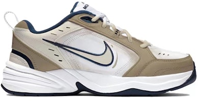 【定制球鞋】Nike Air Monarch 4 白色海军蓝 改色定制 增高 复古老爹鞋 男女同款 卡其 Order 【定制球鞋】Nike Air Monarch 4 白色海军蓝 改色定制 增高 复古老爹鞋 男女同款 卡其