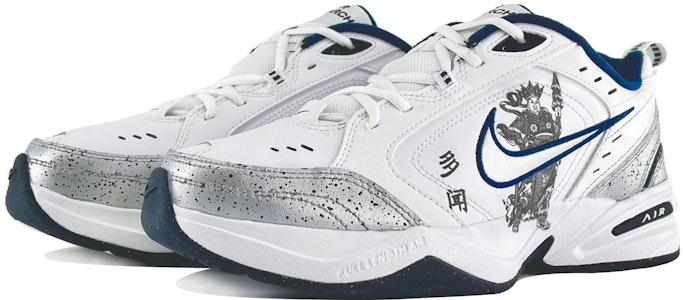 【訂製球鞋】 Nike Air Monarch 4 White Navy 球場藝術家 神話 頻聞天王 北方 天王系列 減震防滑耐磨 低筒 老爹鞋 男女同款 銀灰 Shop 【訂製球鞋】 Nike Air Monarch 4 White Navy 球場藝術家 神話 頻聞天王 北方 天王系列 減震防滑耐磨 低筒 老爹鞋 男女同款 銀灰