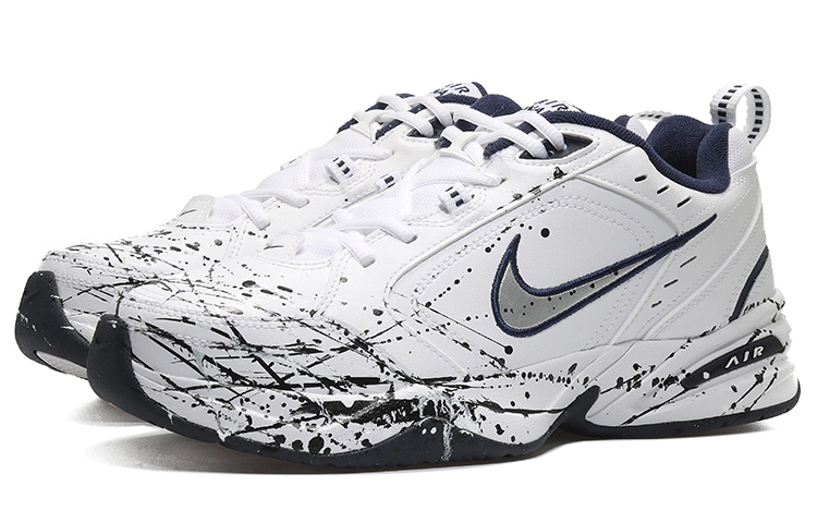 Lookbook Zapatillas Nike Air Monarch IV 'Blanco Azul Tinta' 415445-102(Team10-泼墨黑男女黑白QD)