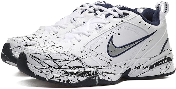나이키 에어 모나크 IV '화이트 네이비 스플래시 잉크' (커스텀) 415445-102(Team10-泼墨黑男女黑白QD) Lookbook 나이키 에어 모나크 IV '화이트 네이비 스플래시 잉크' (커스텀) 415445-102(Team10-泼墨黑男女黑白QD)